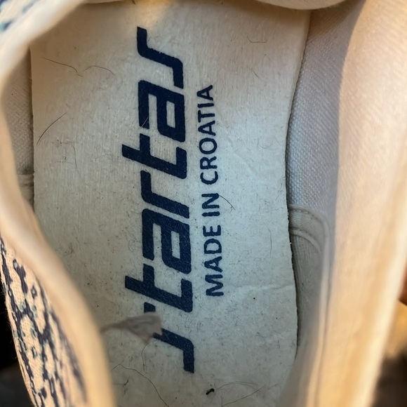 Startas Blue and Cream Lace Up‎ Sneakers size 40 or US 9 Made in Croatia - Picture 7 of 10